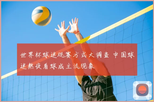 世界杯球迷观赛方式大调查 中国球迷熬夜看球成主流现象